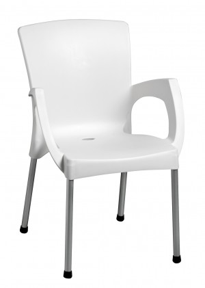 Cafe Arm Chair White