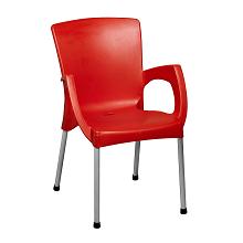 Cafe Arm Chair Red-1